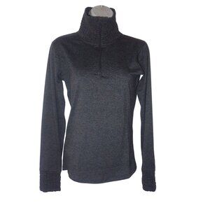 Nils Women's Holly 1/4‎ Zip T-Neck Sweater Gray XS Athleisure Gorpcore Casual